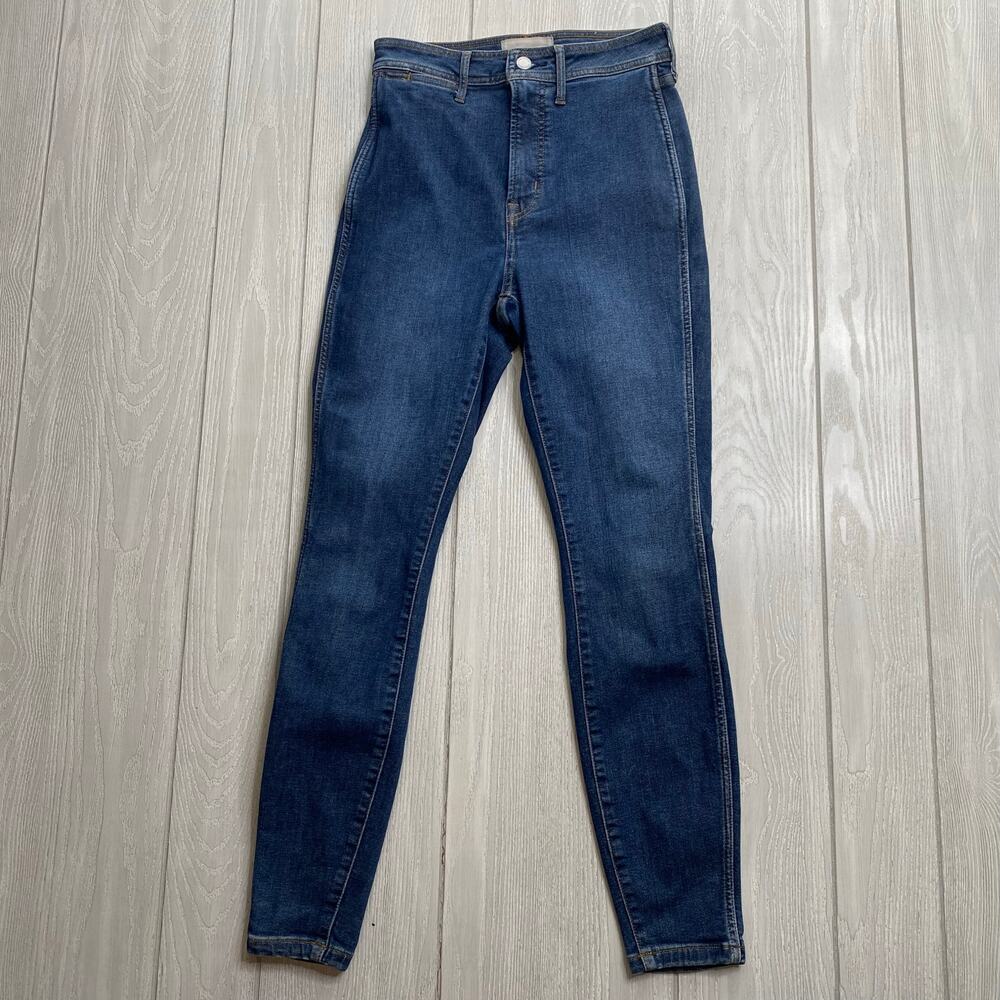 Everlane Women's Blue Stretchy Denim The Way High Skinny Jeans Size 28